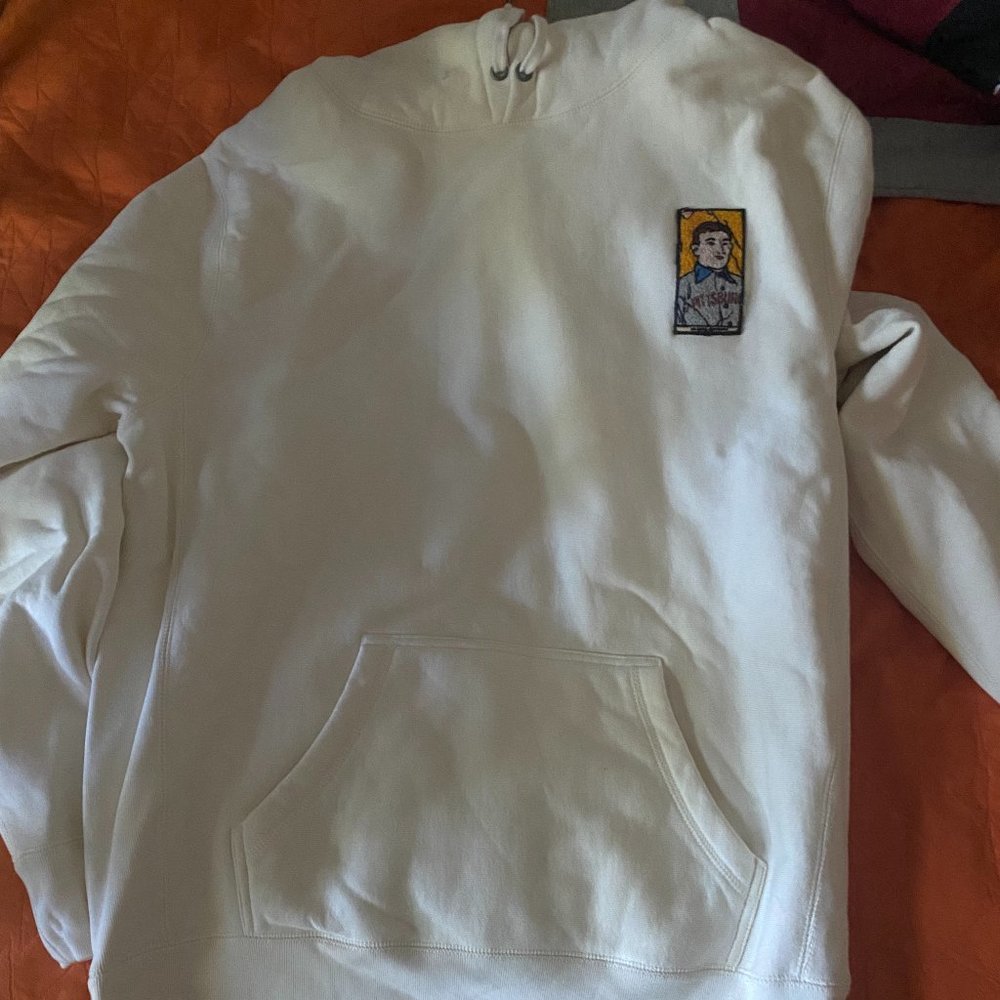 Rally Honus Wagner Baseball Card Hoodie NEVER BEFORE WORN XL White